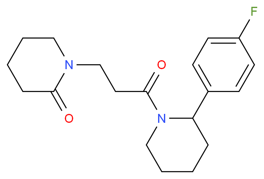 1-{3-[2-(4-fluorophenyl)-1-piperidinyl]-3-oxopropyl}-2-piperidinone_分子结构_CAS_)
