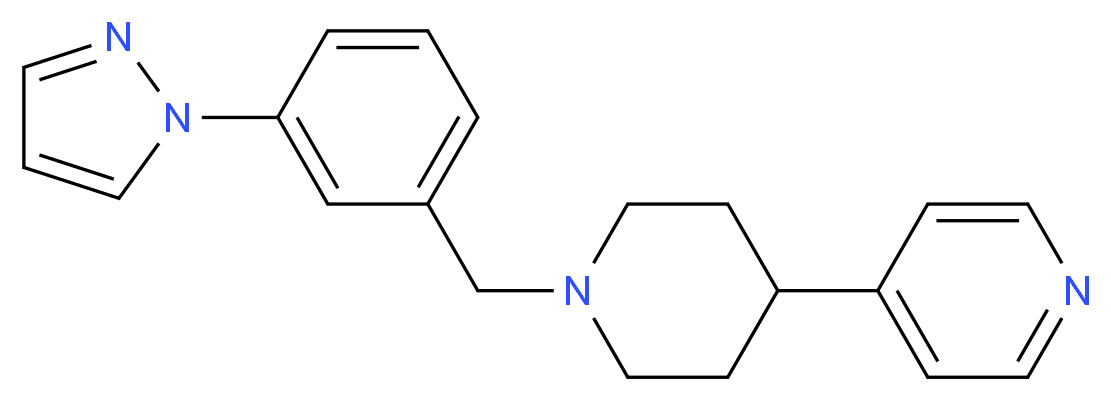 4-{1-[3-(1H-pyrazol-1-yl)benzyl]-4-piperidinyl}pyridine_分子结构_CAS_)