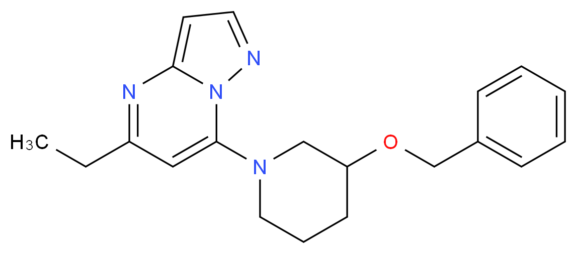 7-[3-(benzyloxy)-1-piperidinyl]-5-ethylpyrazolo[1,5-a]pyrimidine_分子结构_CAS_)
