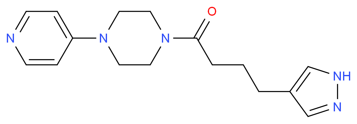 1-[4-(1H-pyrazol-4-yl)butanoyl]-4-pyridin-4-ylpiperazine_分子结构_CAS_)