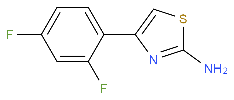 2-氨基-4-(2,4-二氟苯基)噻唑_分子结构_CAS_105512-80-9)