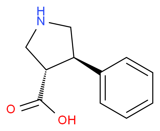 (3S,4R)-4-phenylpyrrolidine-3-carboxylic acid_分子结构_CAS_1049984-33-9