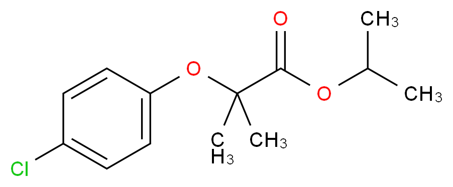 propan-2-yl 2-(4-chlorophenoxy)-2-methylpropanoate_分子结构_CAS_64416-88-2