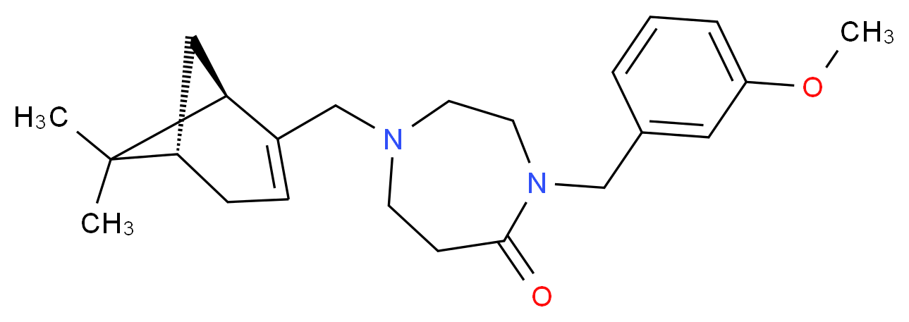 1-{[(1R,5S)-6,6-dimethylbicyclo[3.1.1]hept-2-en-2-yl]methyl}-4-(3-methoxybenzyl)-1,4-diazepan-5-one_分子结构_CAS_)