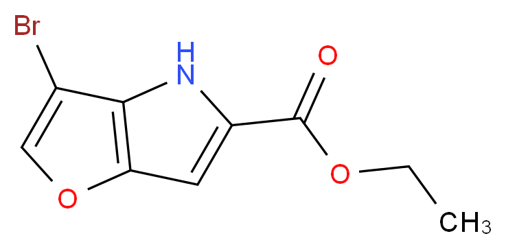 ethyl 3-bromo-4H-furo[3,2-b]pyrrole-5-carboxylate_分子结构_CAS_332099-50-0