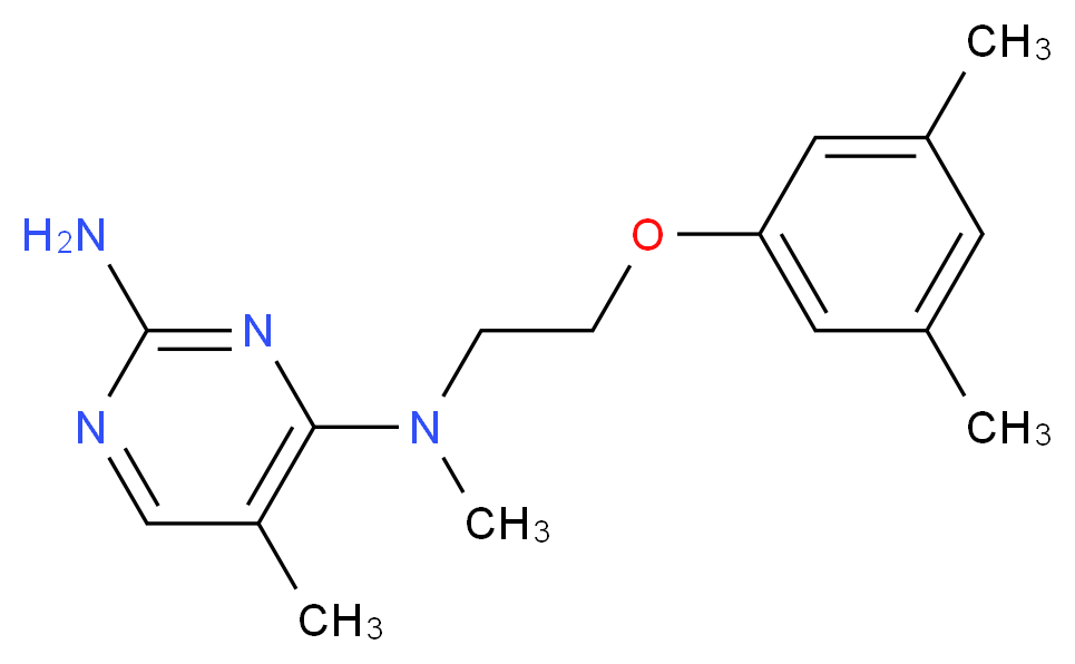 N~4~-[2-(3,5-dimethylphenoxy)ethyl]-N~4~,5-dimethylpyrimidine-2,4-diamine_分子结构_CAS_)