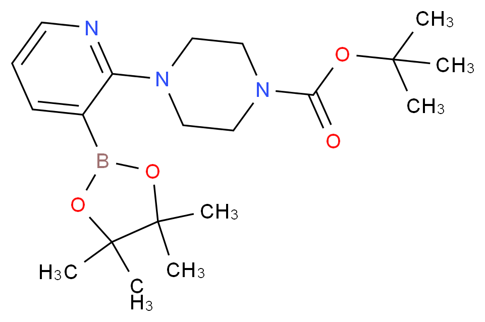 tert-Butyl 4-(3-(4,4,5,5-tetramethyl-1,3,2-dioxaborolan-2-yl)pyridin-2-yl)piperazine-1-carboxylate_分子结构_CAS_1073354-42-3)