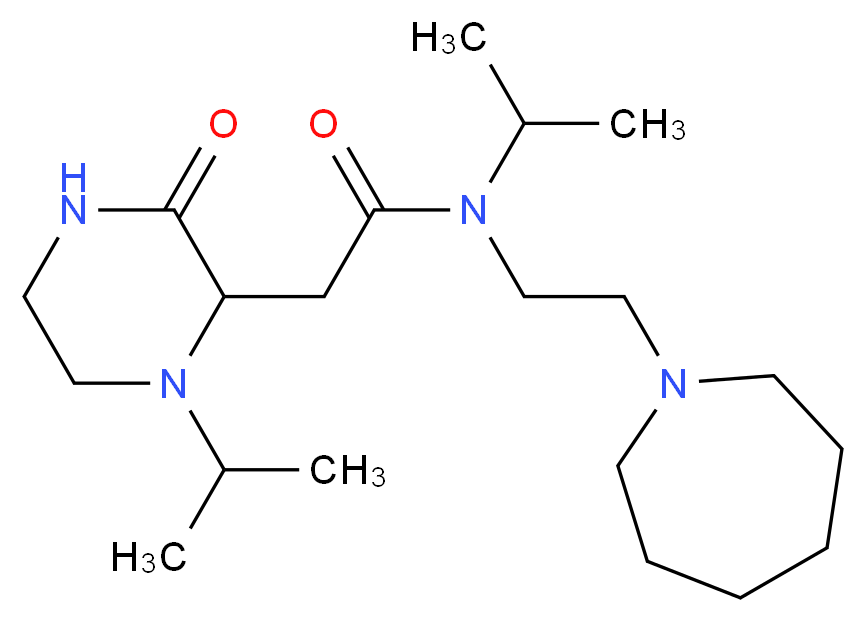 N-(2-azepan-1-ylethyl)-N-isopropyl-2-(1-isopropyl-3-oxopiperazin-2-yl)acetamide_分子结构_CAS_)