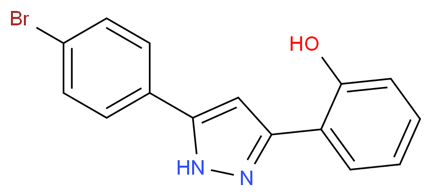 2-[5-(4-bromophenyl)-1H-pyrazol-3-yl]phenol_分子结构_CAS_416877-45-7