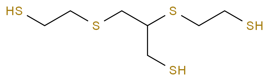 2,3-bis[(2-sulfanylethyl)sulfanyl]propane-1-thiol_分子结构_CAS_131538-00-6