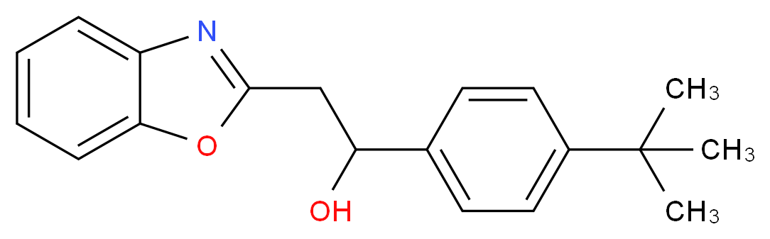 2-Benzoxazol-2-yl-1-(4-tert-butylphenyl)ethanol_分子结构_CAS_)
