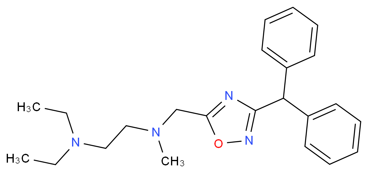 N-{[3-(diphenylmethyl)-1,2,4-oxadiazol-5-yl]methyl}-N',N'-diethyl-N-methyl-1,2-ethanediamine_分子结构_CAS_)