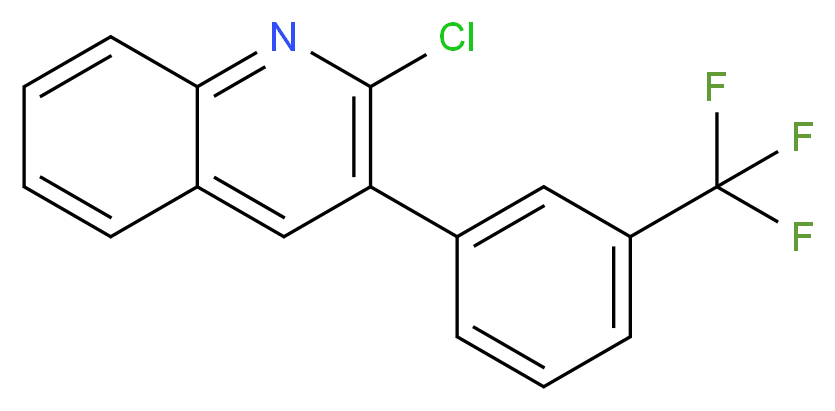 2-Chloro-3-[3-(trifluoromethyl)phenyl]quinoline_分子结构_CAS_)