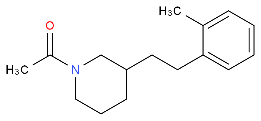 1-acetyl-3-[2-(2-methylphenyl)ethyl]piperidine_分子结构_CAS_)