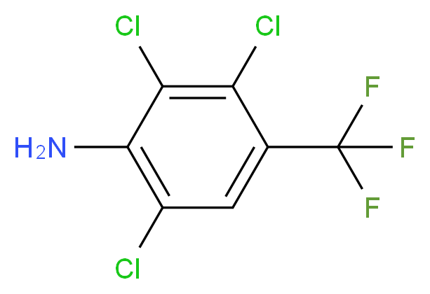 2,3,6-trichloro-4-(trifluoromethyl)aniline_分子结构_CAS_86399-04-4