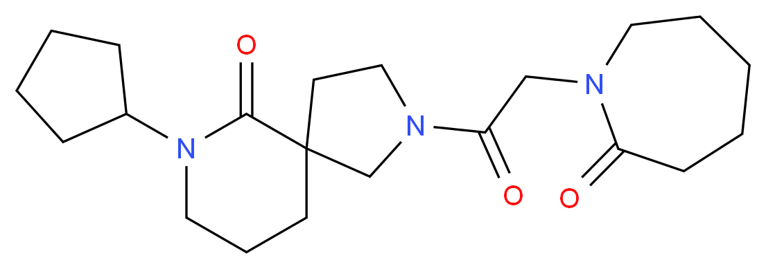 7-cyclopentyl-2-[(2-oxoazepan-1-yl)acetyl]-2,7-diazaspiro[4.5]decan-6-one_分子结构_CAS_)
