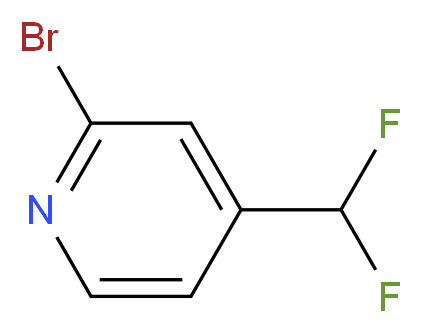 2-Bromo-4-(difluoromethyl)pyridine_分子结构_CAS_1204295-87-3)