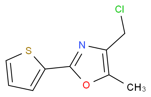 4-(chloromethyl)-5-methyl-2-(thiophen-2-yl)-1,3-oxazole_分子结构_CAS_202595-63-9