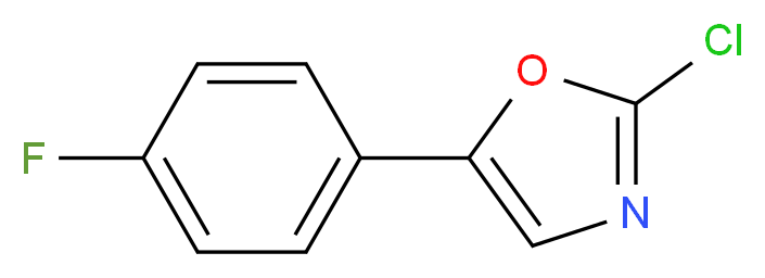 2-chloro-5-(4-fluorophenyl)-1,3-oxazole_分子结构_CAS_1060816-27-4