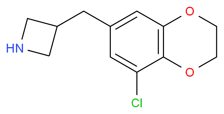 3-[(8-chloro-2,3-dihydro-1,4-benzodioxin-6-yl)methyl]azetidine_分子结构_CAS_937624-75-4