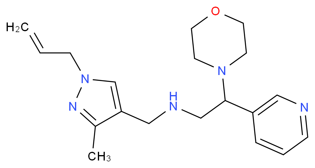 N-[(1-allyl-3-methyl-1H-pyrazol-4-yl)methyl]-2-morpholin-4-yl-2-pyridin-3-ylethanamine_分子结构_CAS_)