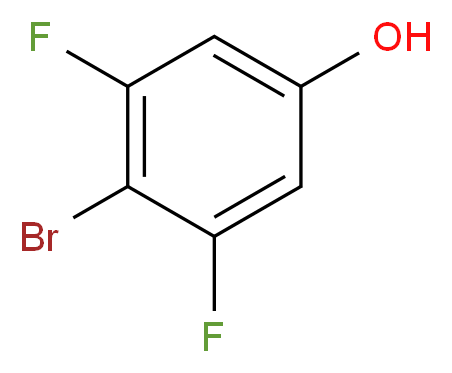 4-Bromo-3,5-difluorophenol_分子结构_CAS_130191-91-2)