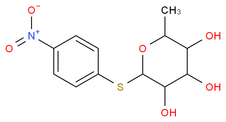 2-methyl-6-[(4-nitrophenyl)sulfanyl]oxane-3,4,5-triol_分子结构_CAS_51885-71-3