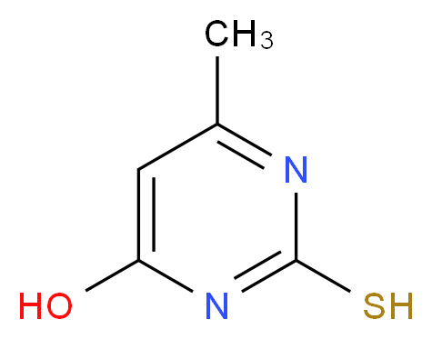 6-methyl-2-sulfanylpyrimidin-4-ol_分子结构_CAS_56-04-2