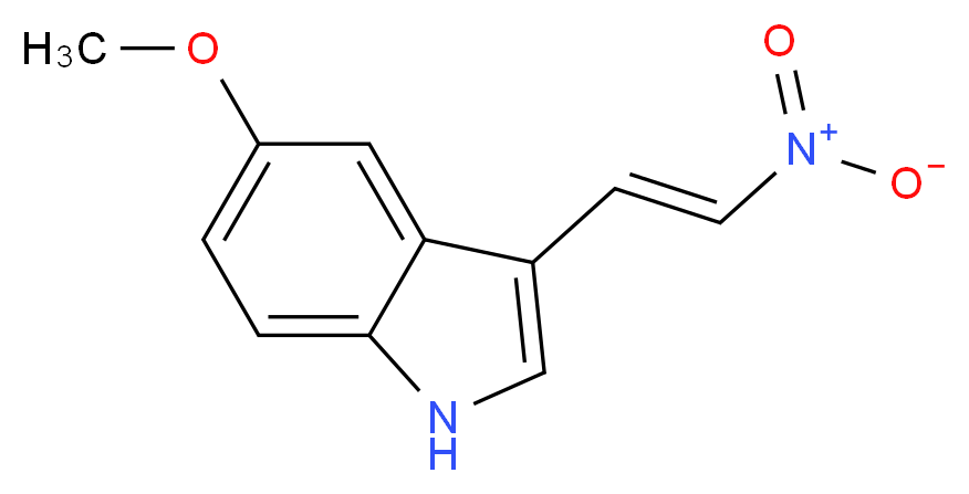 5-methoxy-3-[(E)-2-nitroethenyl]-1H-indole_分子结构_CAS_61675-19-2