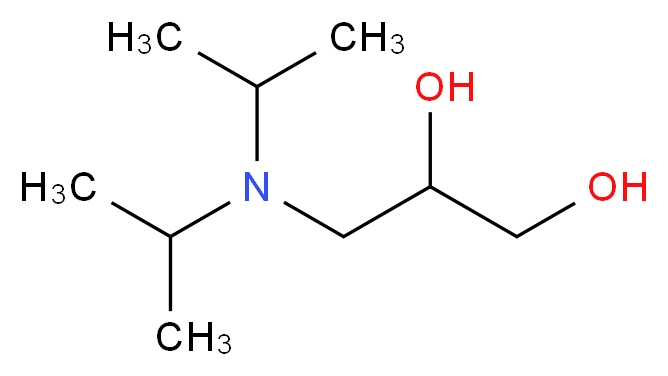 3-[bis(propan-2-yl)amino]propane-1,2-diol_分子结构_CAS_85721-30-8