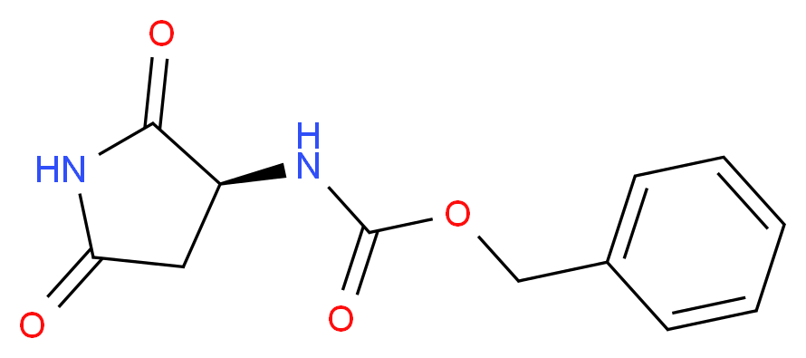 benzyl N-[(3S)-2,5-dioxopyrrolidin-3-yl]carbamate_分子结构_CAS_60846-91-5