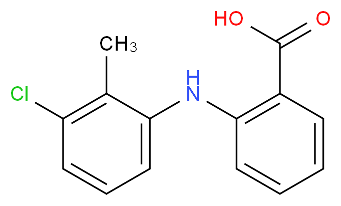 2-[(3-chloro-2-methylphenyl)amino]benzoic acid_分子结构_CAS_13710-19-5