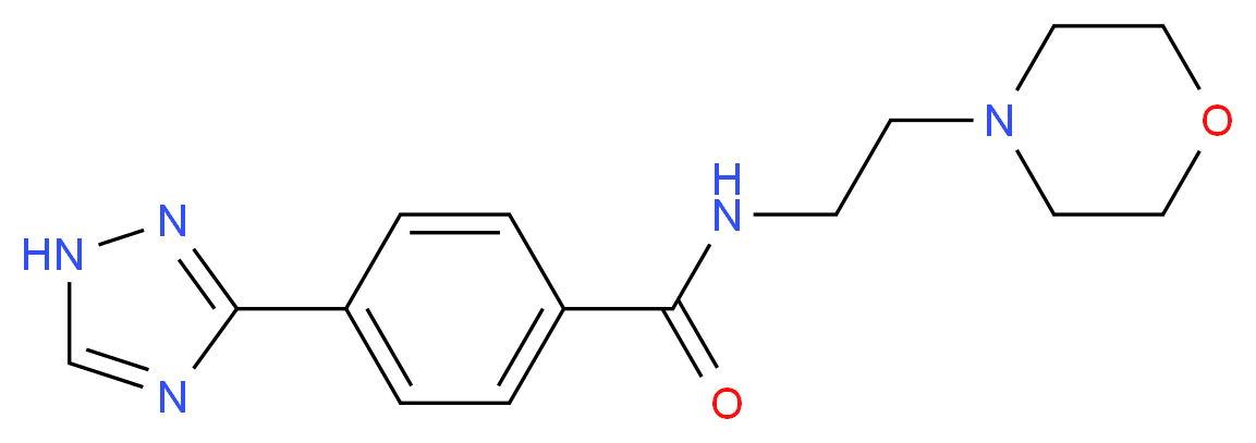 N-(2-morpholin-4-ylethyl)-4-(1H-1,2,4-triazol-3-yl)benzamide_分子结构_CAS_)