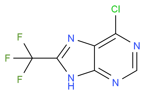 6-CHLORO-8-(TRIFLUOROMETHYL)-9H-PURINE_分子结构_CAS_282522-06-9)