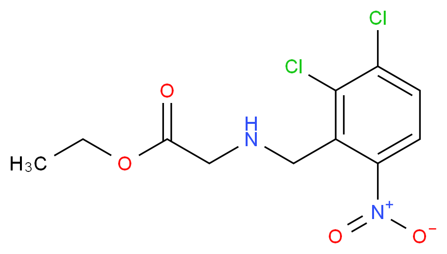ethyl 2-{[(2,3-dichloro-6-nitrophenyl)methyl]amino}acetate_分子结构_CAS_85325-11-7