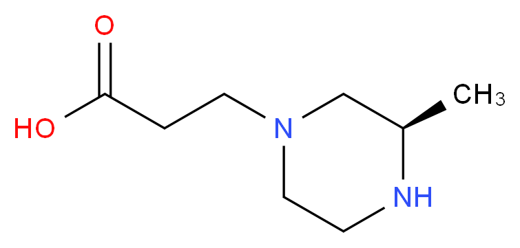 (R)-3-(3-methylpiperazin-1-yl)propanoic acid_分子结构_CAS_1240585-07-2)