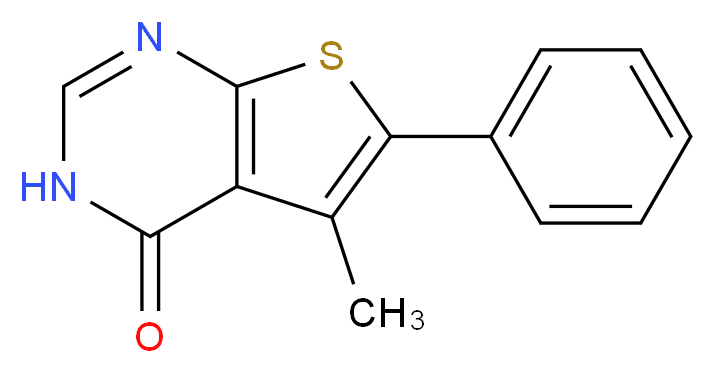 5-methyl-6-phenyl-3H,4H-thieno[2,3-d]pyrimidin-4-one_分子结构_CAS_306934-76-9