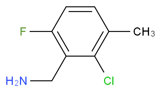 2-氯-6-氟-3-甲基苄胺_分子结构_CAS_)