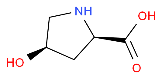 (2S,4S)-(-)-4-Hydroxypyrrolidine-2-carboxylic acid_分子结构_CAS_618-27-9)