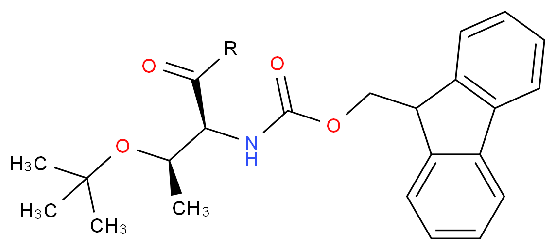 Fmoc-L-threonine(O-t-butyl) resin ester_分子结构_CAS_)