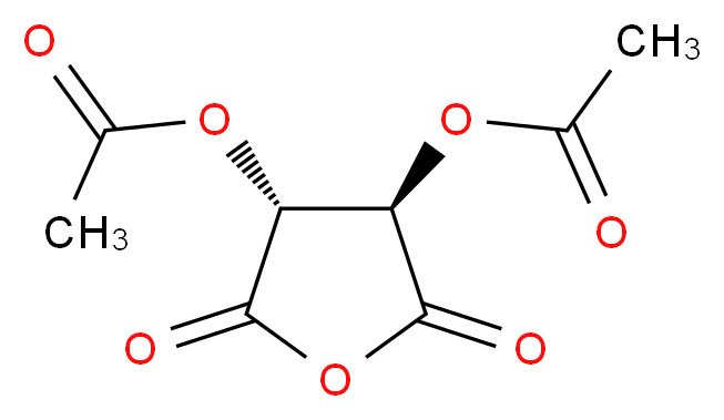 (3R,4R)-4-(acetyloxy)-2,5-dioxooxolan-3-yl acetate_分子结构_CAS_6283-74-5