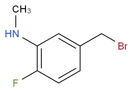 5-(bromomethyl)-2-fluoro-N-methylaniline_分子结构_CAS_771573-10-5