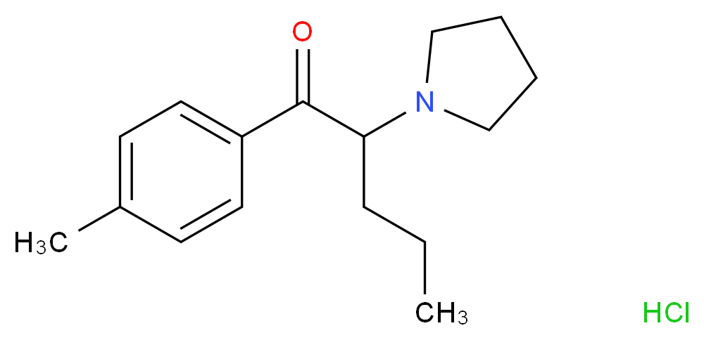 1-(4-methylphenyl)-2-(pyrrolidin-1-yl)pentan-1-one hydrochloride_分子结构_CAS_1147-62-2