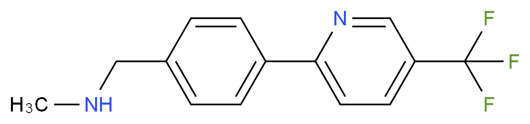 N-methyl-4-[5-(trifluoromethyl)pyrid-2-yl]benzylamine_分子结构_CAS_884507-35-1)