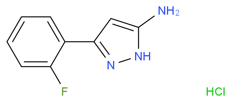5-(2-Fluoro-phenyl)-2H-pyrazol-3-ylamine hydrochloride_分子结构_CAS_)