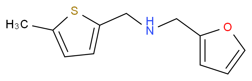 (furan-2-ylmethyl)[(5-methylthiophen-2-yl)methyl]amine_分子结构_CAS_)