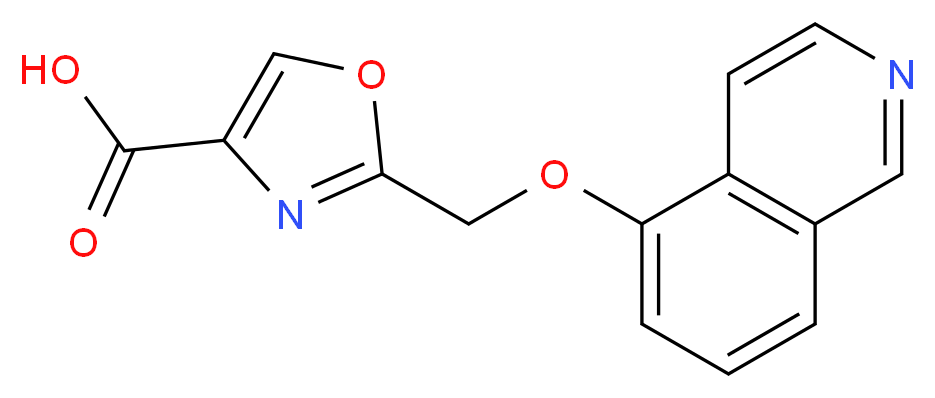 2-[(isoquinolin-5-yloxy)methyl]-1,3-oxazole-4-carboxylic acid_分子结构_CAS_)