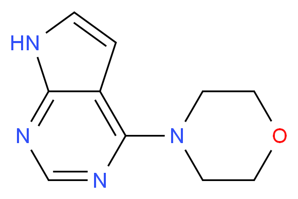 4-{7H-Pyrrolo[2,3-d]pyrimidin-4-yl}morpholine_分子结构_CAS_90870-83-0)