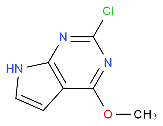 2-Chloro-6-methoxy-7-deazapurine_分子结构_CAS_96022-77-4)