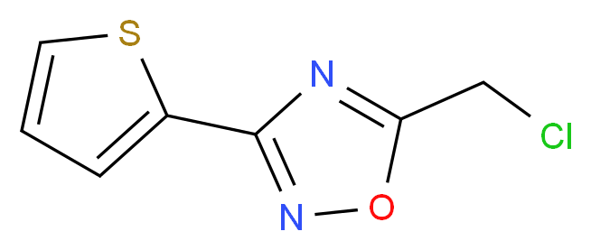 5-(Chloromethyl)-3-(2-thienyl)-1,2,4-oxadiazole_分子结构_CAS_63417-81-2)
